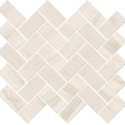 Denali In White - 1.5X3 Herringbone Mosaic