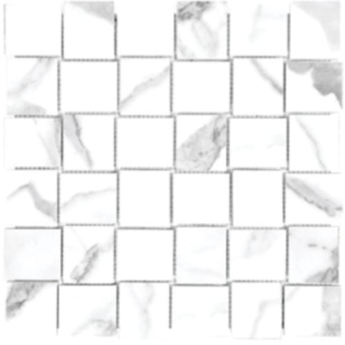 Di Pietra in Statuario - 2x2 Basketweave Mosaic Tile