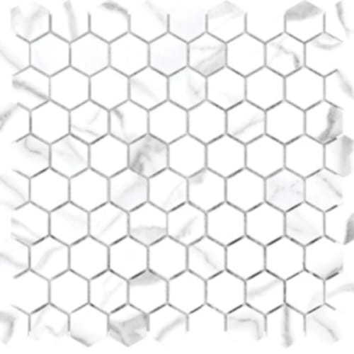 Di Pietra in Statuario - 1.25x1.25 Hexagon Mosaic Tile