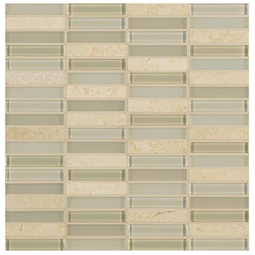 Ebb and Flow in Moon And Stars .5"x3" Glass Tile