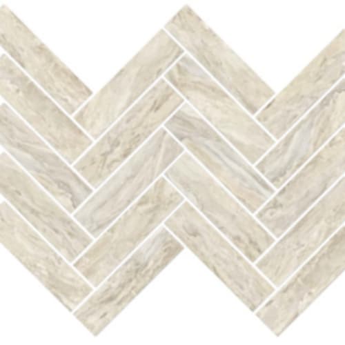 Evolution in Ivory - 1.5x6 Herringbone Mosaic Tile