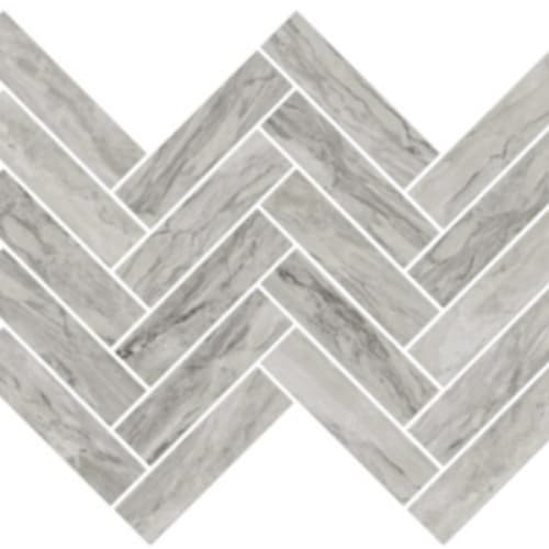 Evolution in Silver - 1.5x6 Herringbone Mosaic Tile