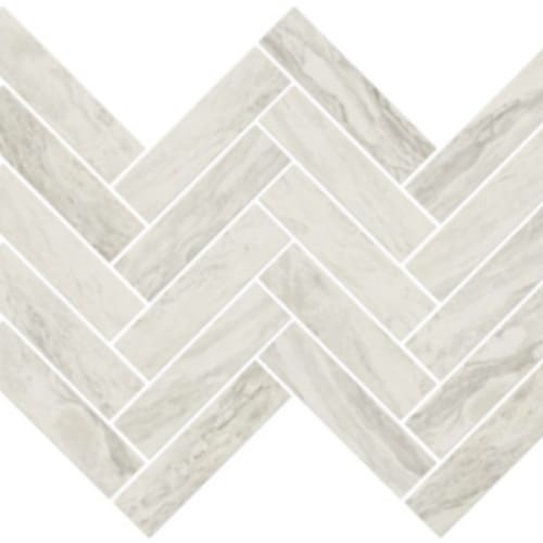 Evolution in White - 1.5x6 Herringbone Mosaic Tile