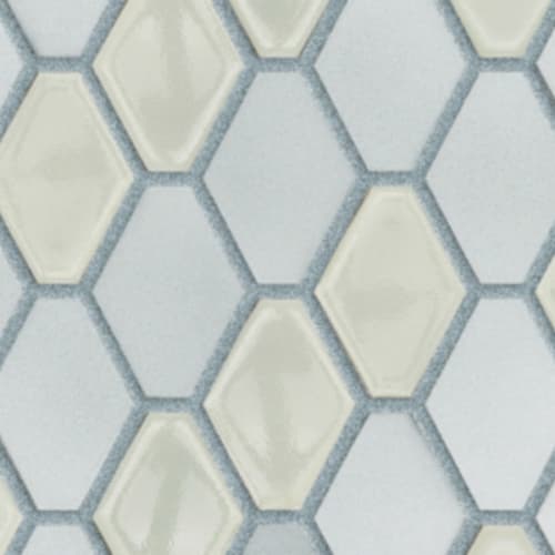 Garda in Celeste - Elongated Hexagon Mosaic Tile