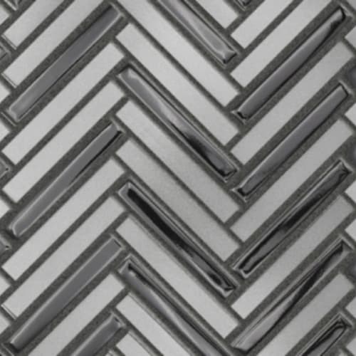 Garda in Charcoal - Herringbone Mosaic Tile