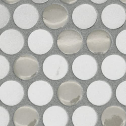 Garda in Grey - Penny Round Mosaic Tile