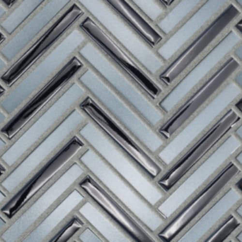 Garda In Navy - Herringbone Mosaic