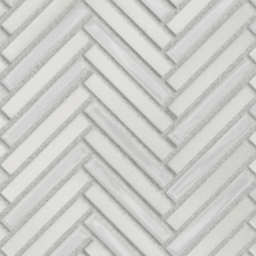 Garda In Pewter - Herringbone Mosaic