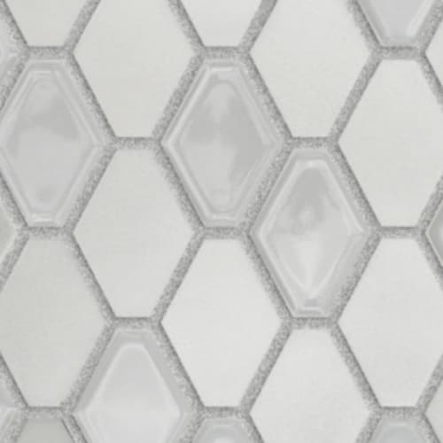 Garda In Pewter - Elongated Hexagon Mosaic