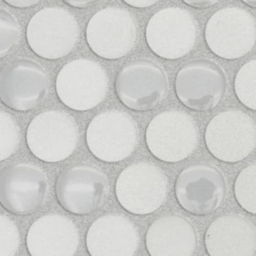 Garda in Pewter - Penny Round Mosaic Tile