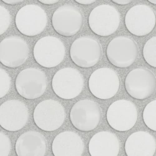 Garda in White - Penny Round Mosaic Tile