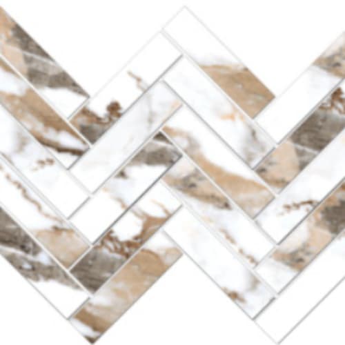 Iconic In Calacatta Gold - 1.5X6 Herringbone Mosaic
