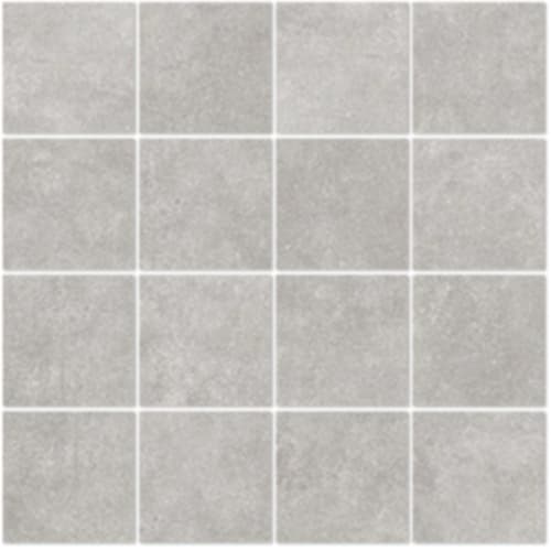 Impact in Silver Grey - 3x3 Mosaic Tile