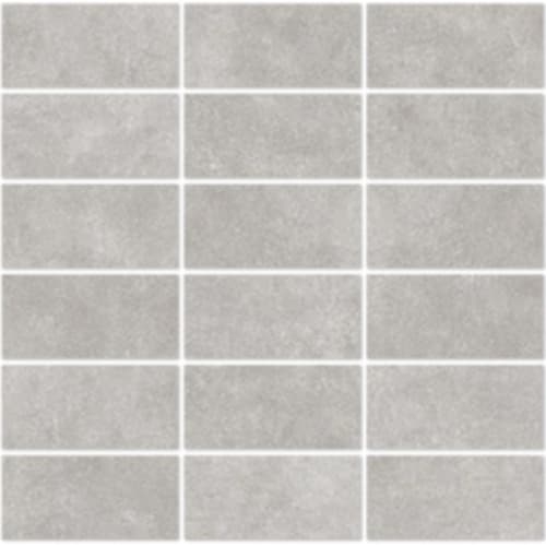 Impact in Silver Grey - 2x4 Stack Mosaic Tile