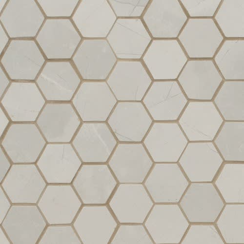 Sande In Ivory 2X2 Hex