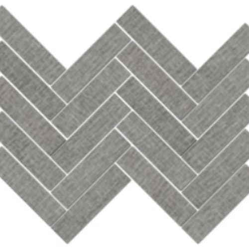 Linencloth 2.0 in Charcoal Weave - 1.5x6 Herringbone Mosaic Tile