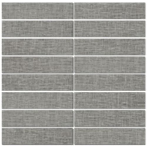 Linencloth 2.0 in Charcoal Weave - 1.5x6 Stack Mosaic Tile