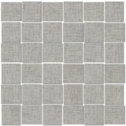 Linencloth 2.0 In Grey Weave - 2X2 Basketweave Mosaic