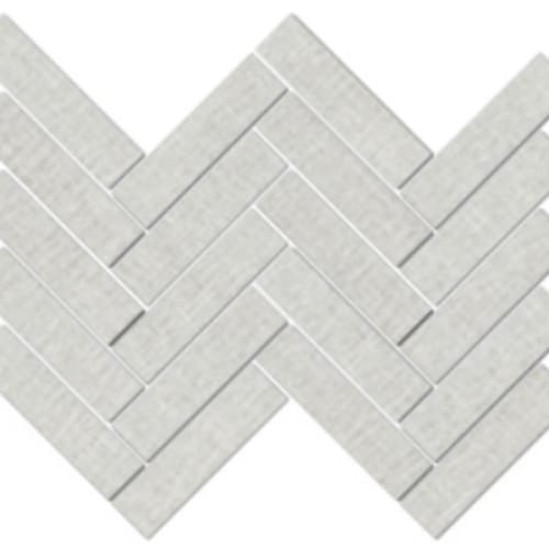 Linencloth 2.0 in Pewter Weave - 1.5x6 Herringbone Mosaic Tile
