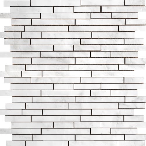 Marble Winter Frost In Winter Frost Linear Mosaic - Mesh Mosaic