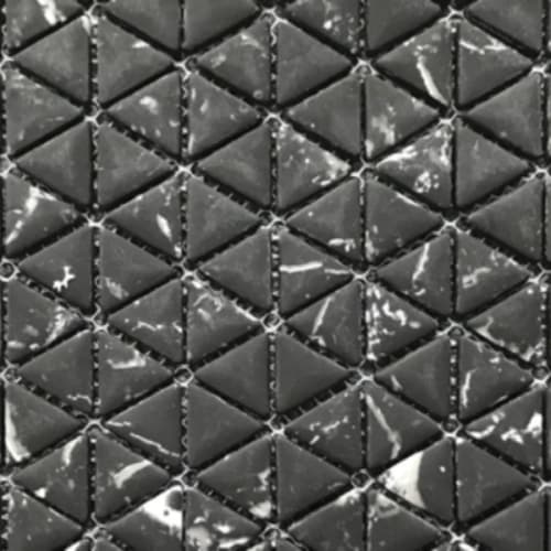 Micro Crystal Stone I In Black - Triangle Mosaic