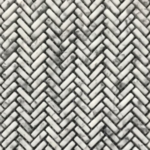 Micro Crystal Stone I in Grey - Mini Herringbone Mosaic Tile
