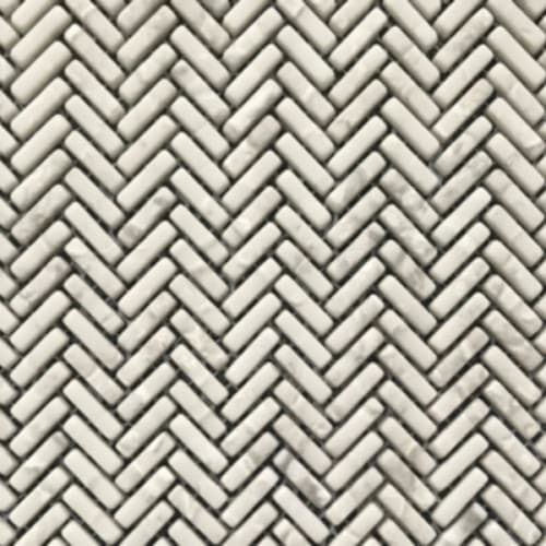Micro Crystal Stone I In Taupe - Mini Herringbone Mosaic
