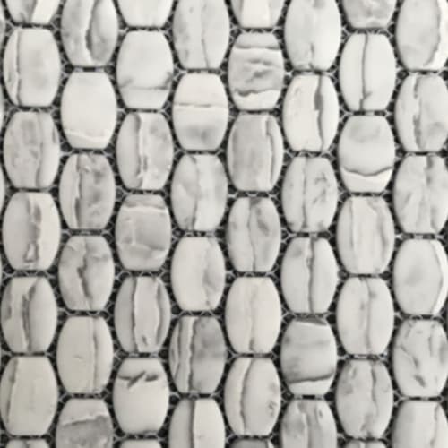 Micro Crystal Stone II in Grey - Barrell Mosaic Tile
