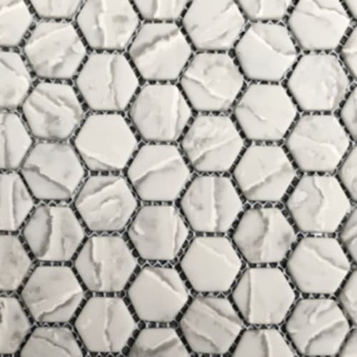 Micro Crystal Stone Ii In Taupe - Hexagon Mosaic