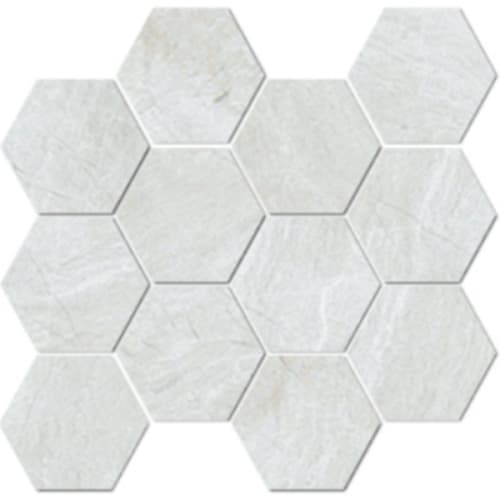 Miraloma in Bianco - 4in Hexagon Mosaic Tile