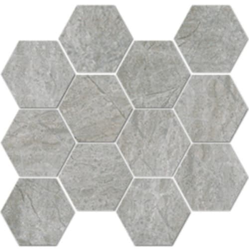 Miraloma in Grey - 4in Hexagon Mosaic Tile