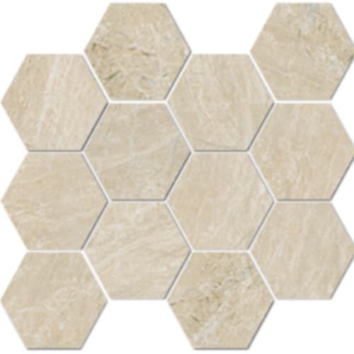 Miraloma in Sand - 4in Hexagon Mosaic Tile