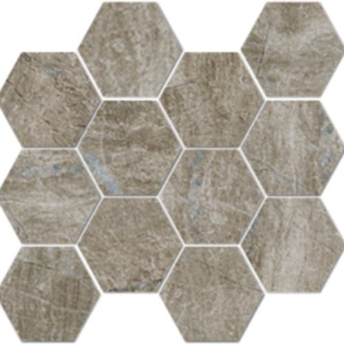 Miraloma in Taupe - 4in Hexagon Mosaic Tile
