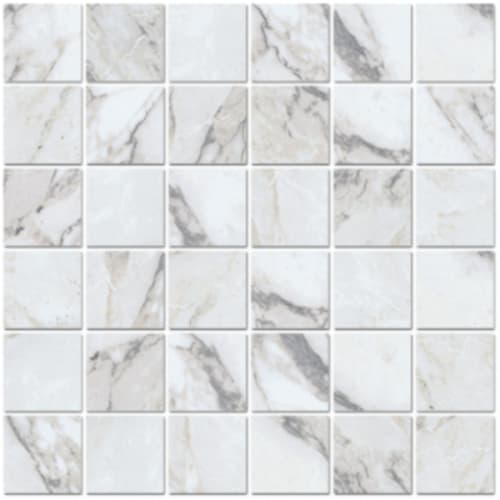 Montecello in White Stone - 2x2 Mosaic Tile