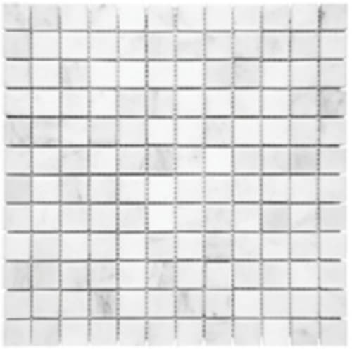 Natural Marble in Bianco Venatino - 1x1 Mosaic Tile