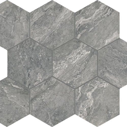 Perpetuo in Eternal Grey Hexagon 8 Tile