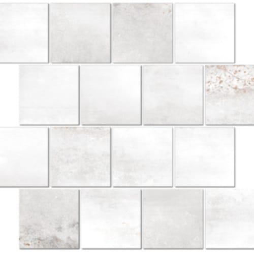 Radiate In White - 3X3 Brick Mosaic