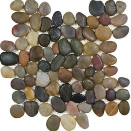 River Rock In Rustic Blend - Pebbles Mosaic Tumbled Rocks