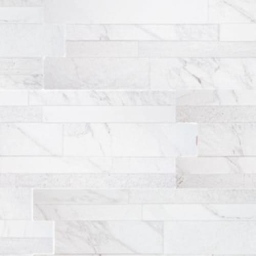 Stacked Marble in Bianco - 6x16 Tile