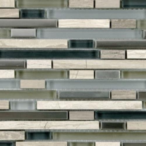 Stone, Glass & Metal Micro in Carmel Blend - 5/16 Random Mosaic Tile