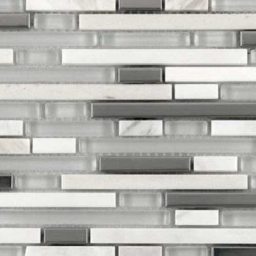 Stone, Glass & Metal Micro in Sausalito Blend - 5/16 Random Mosaic Tile
