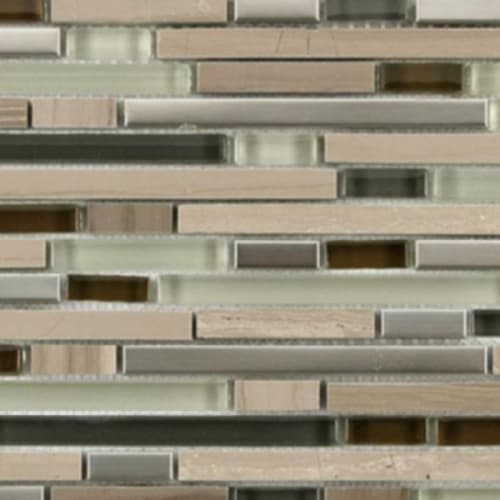 Stone, Glass & Metal Micro in Tribeca Blend - 5/16 Random Mosaic Tile