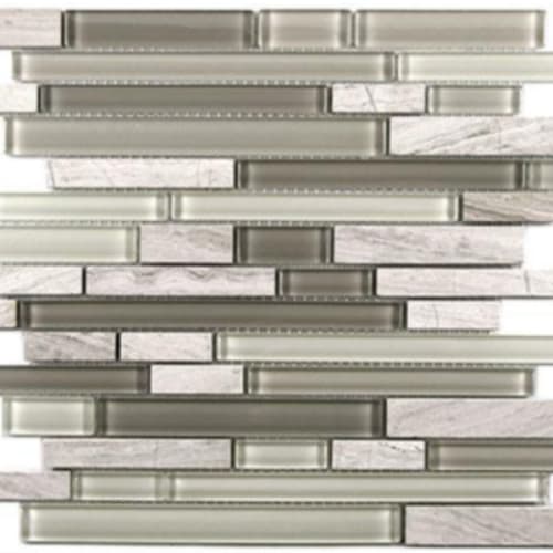 Stone & Glass Mixes in Pearl Mix - Mini Random Mosaic Tile