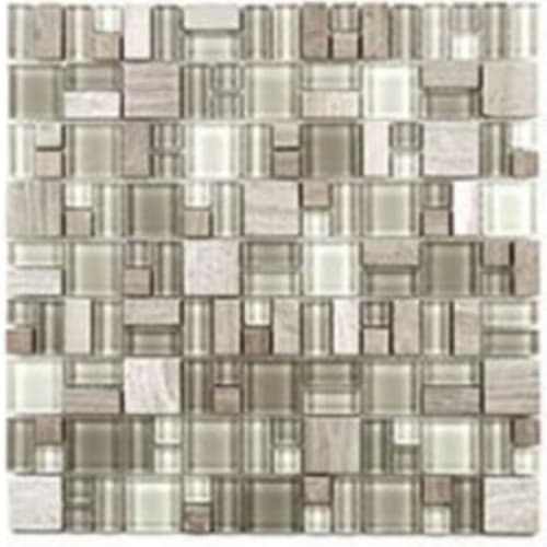 Stone & Glass Mixes in Pearl Mix - Mini Roman Mosaic Tile