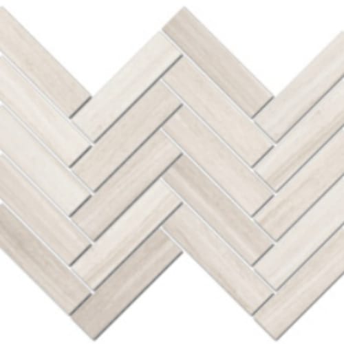Stream in Bianco - 1.5x6 Herringbone Mosaic Tile