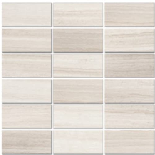 Stream in Bianco - 2x4 Stack Mosaic Tile