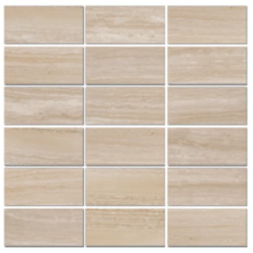 Stream in Crema - 2x4 Stack Mosaic Tile