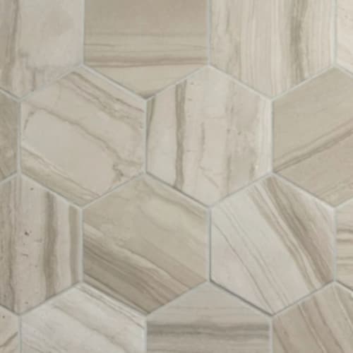 Stria in Beige - 4.5x4 Hexagon Tile