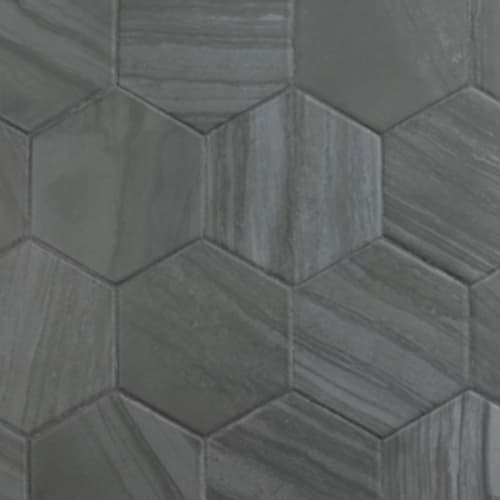 Stria in Dark - 4.5x4 Hexagon Tile