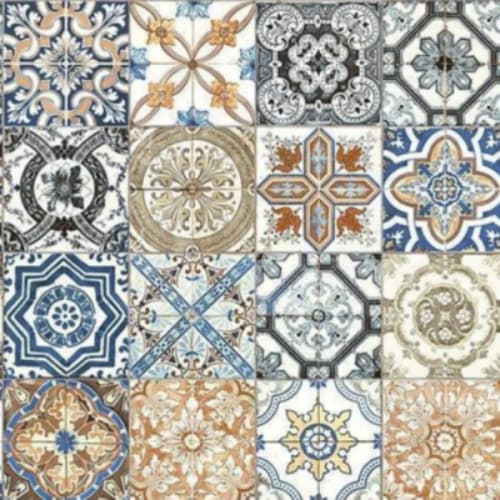 Tangier Decos in Multi Mix - 8x8 Tile
